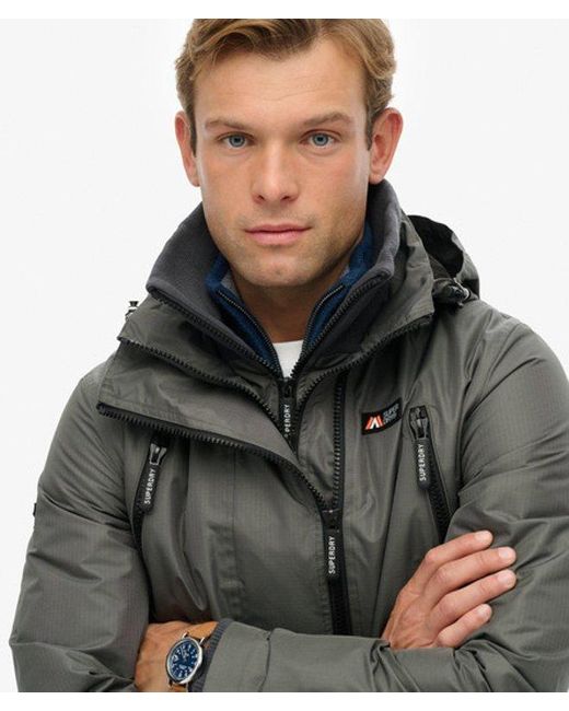 Superdry Black & Co Hooded Mountain Windbreaker Jacket for men
