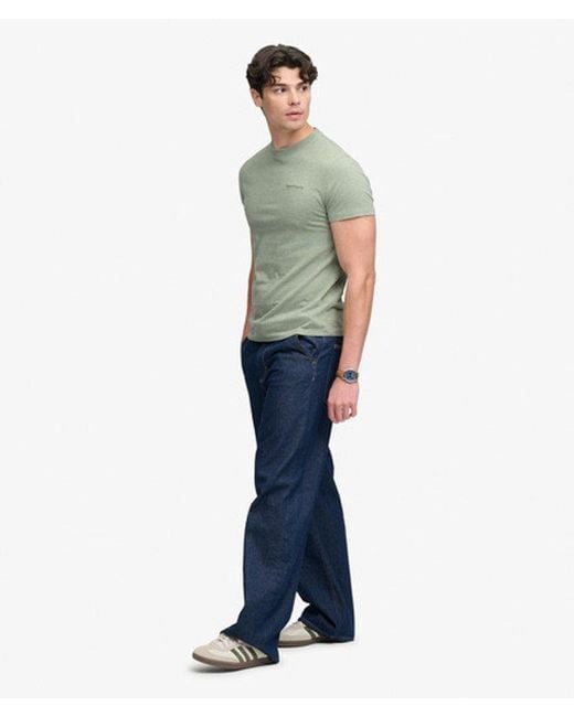 Superdry Green & Co Essential Company Logo Embroidered T-shirt for men