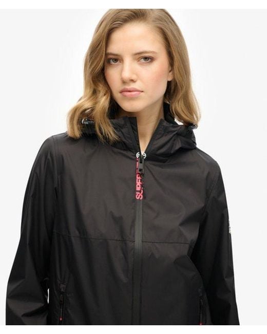 Superdry Black & Co Hooded Logo Windbreaker Jacket
