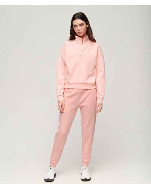 Superdry Pink & Co Sports Tech Slim joggers