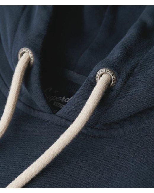 Superdry Blue & Co Workwear Flock Chest Graphic Hoodie for men