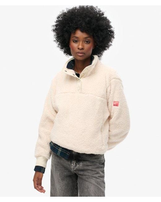 Superdry Natural & Co Boxy Fit Super Soft Henley Jumper