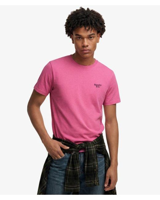 Superdry & Co Essential Serif Logo Embroidered T-shirt for men