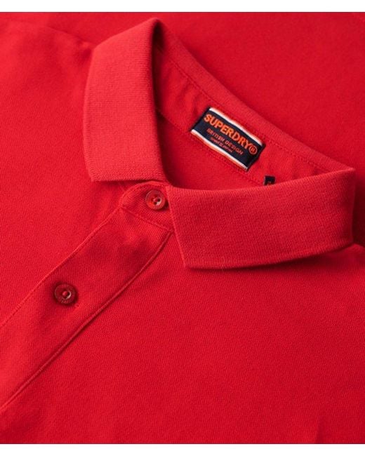 Superdry Red & Co City Pique Polo Shirt for men