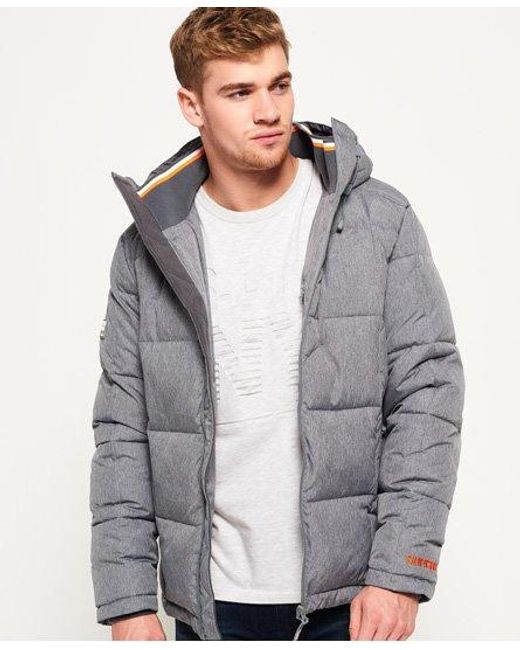 Superdry Gray Evolution Padded Jacket Marl for men