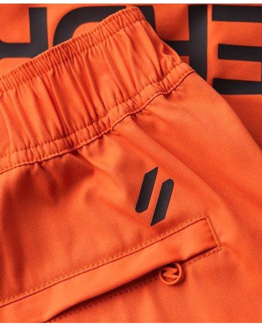 Superdry Orange Sportswear Recycled Board Shorts for men