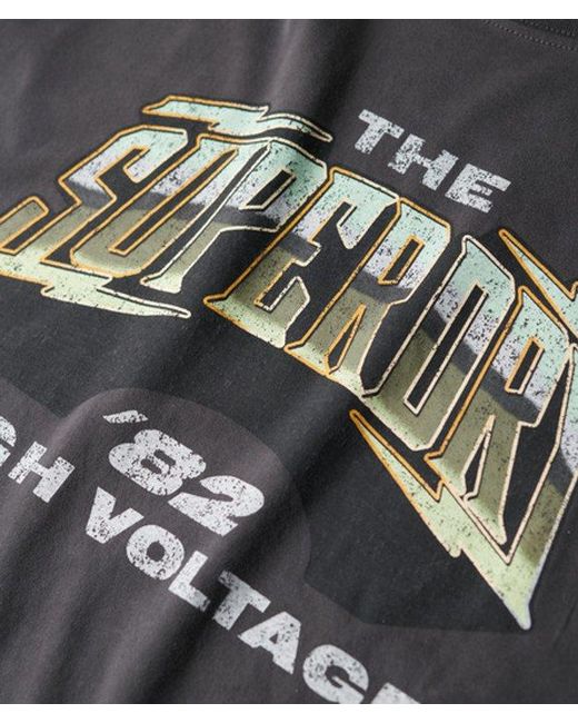 Superdry Gray & Co 70s Rock Graphic Band T-shirt for men