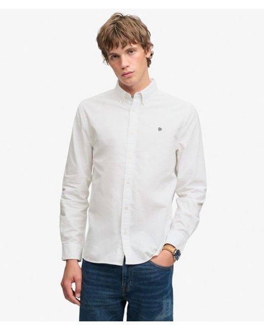 Superdry White & Co Classic Oxford Long Sleeve Shirt for men