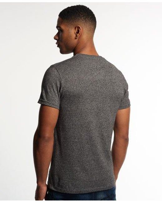 Superdry Gray Tin Tab T-Shirt Charcoal Marl Jaspe for men