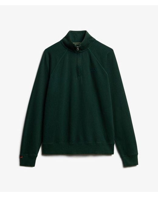Homme Pull À Logo, Col Tunisien Et Manches Raglan Essential Taille Superdry pour homme en coloris Green