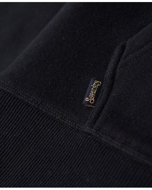 Sweat à capuche à logo essential Superdry en coloris Black