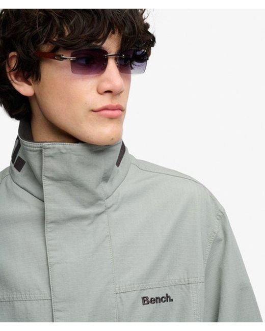 Superdry Gray Bench X & Co Bench High Neck Ripstop Jacket for men