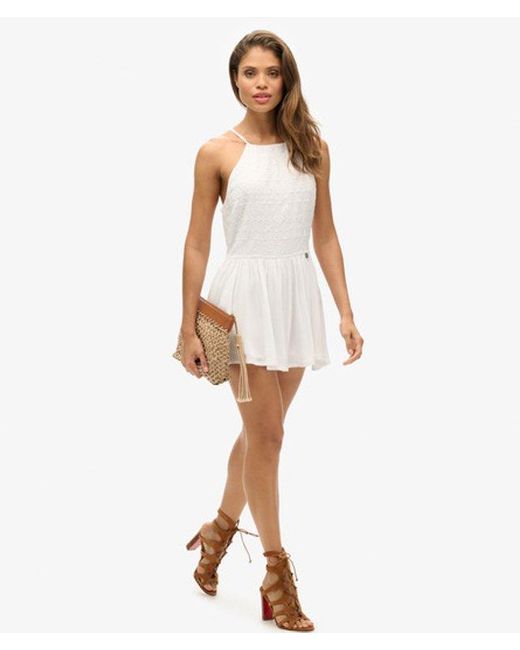 Superdry White & Co Vintage Embroidered Mini Dress