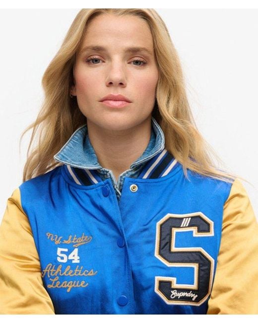 Superdry Blue & Co Luxe Varsity Jacket