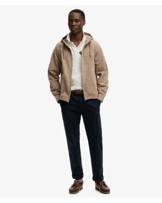 Superdry Brown & Co Hooded Washed Twill Jacket for men