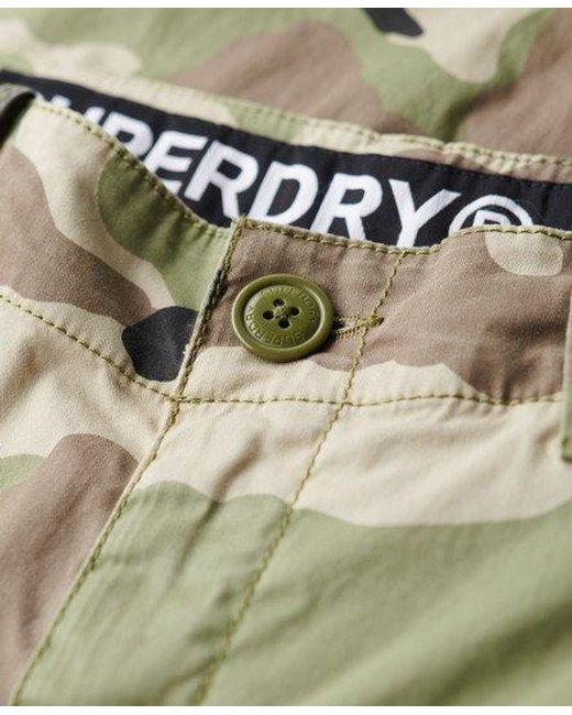 Pantalon cargo droit taille basse Superdry en coloris Green