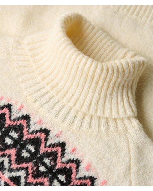 Superdry Natural & Co Fairisle Pattern Roll Neck Jumper