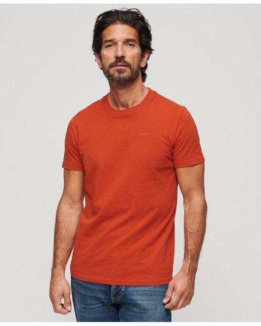 Superdry Essential T-shirt Van Biologisch Katoen Met Klein Logo in het Red voor heren