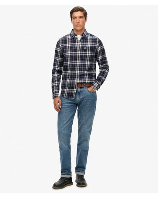 Superdry Blue & Co Long Sleeve Cotton Lumberjack Shirt for men