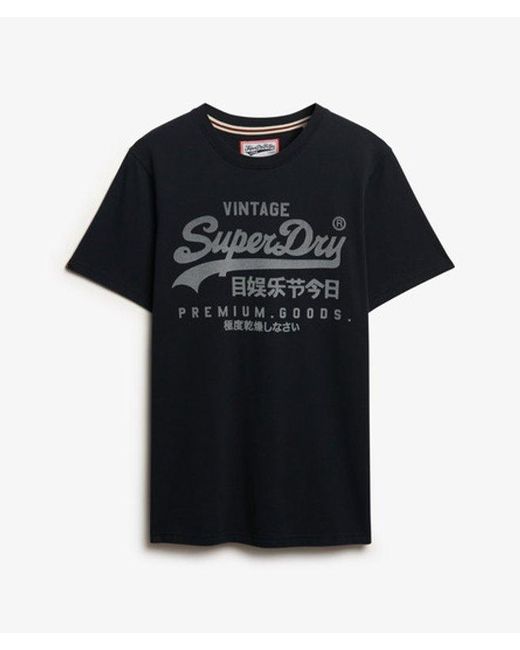 Superdry Black Vintage Logo Classic T-Shirt for men