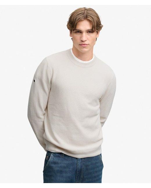 Superdry White & Co Texture Knit Jumper for men