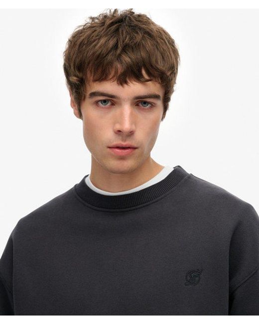 Superdry Black & Co Oversized Crew Sweatshirt for men