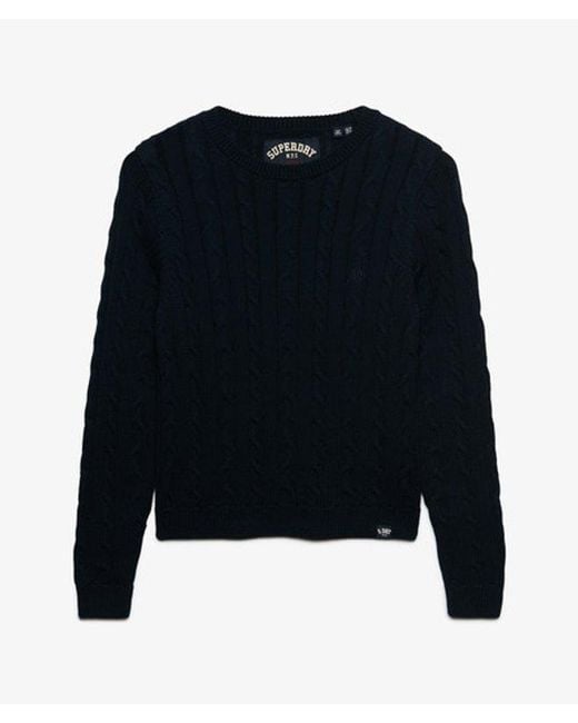 Superdry Blue & Co Essentials Cable Knit Jumper