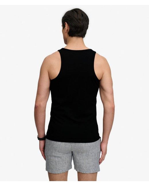 Superdry Black & Co Essential Logo Vest for men