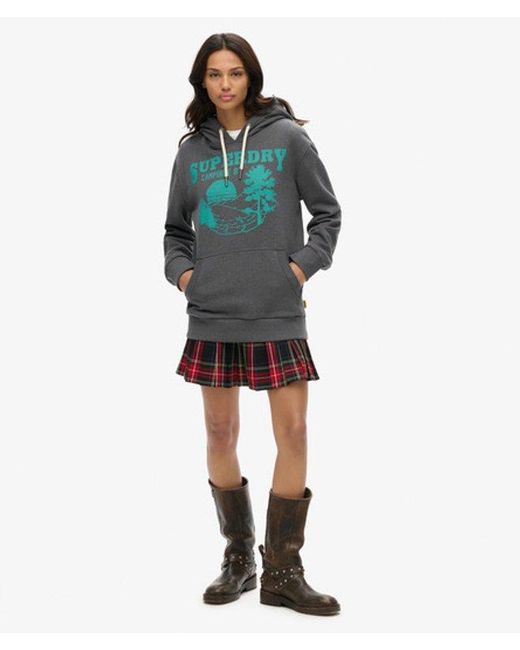 Superdry Blue & Co Oversized Outdoor Graphic Hoodie