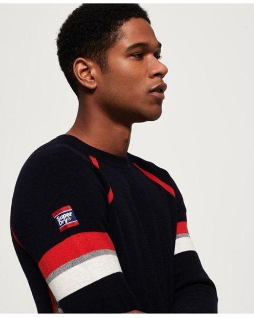 Superdry Blue Sd Gym Crew Neck Jumper Dark for men