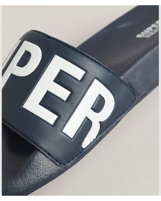 Superdry Code Core Badslippers in het Blue