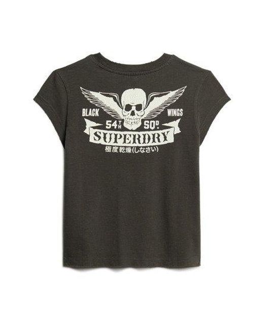 T-shirt à manches courtes retro rocker Superdry en coloris Black