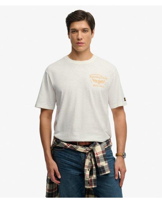 Superdry White & Co Heritage Biker Loose T-shirt for men