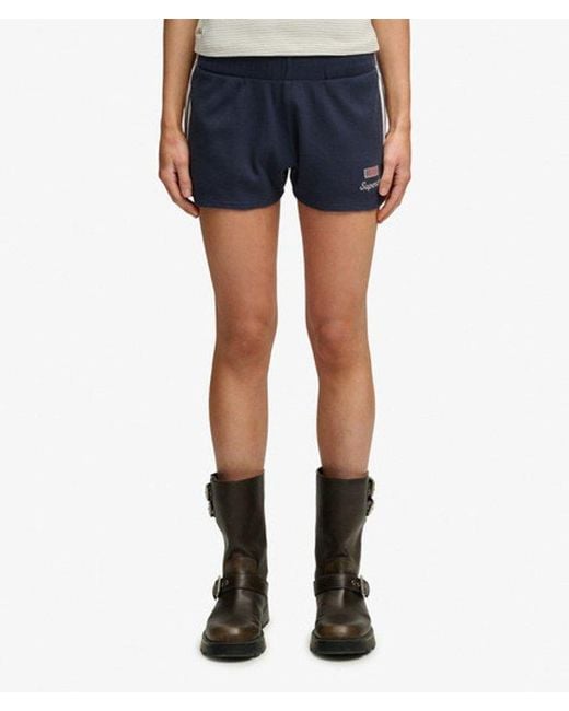 Superdry Blue & Co Athletic Essentials Waffle Retro Shorts