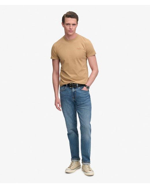Homme T-Shirt Essential À Logo Serif Brodé Taille Superdry pour homme en coloris Blue