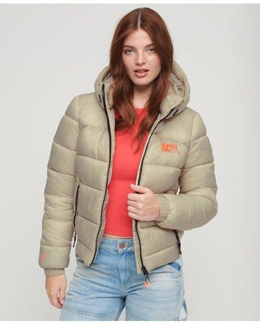Superdry Red Sports Puffer Bomber Jacket