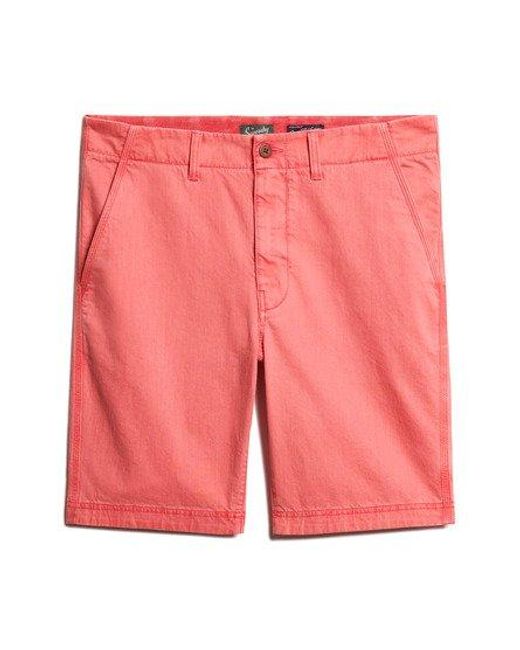 Superdry Red Vintage International Shorts for men