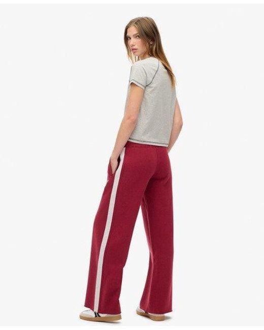 Superdry Essential joggingbroek Met Rechte Pijpen En Logo in het Red