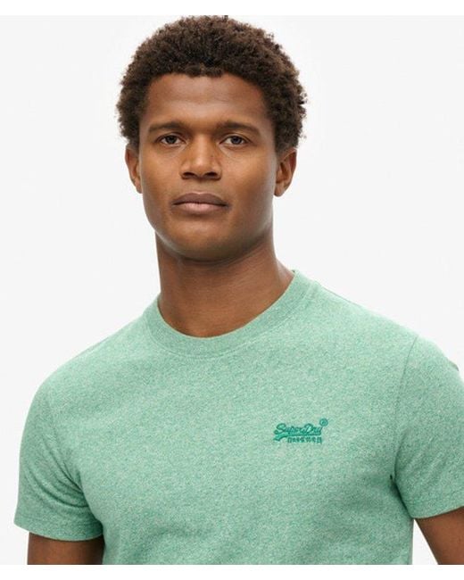 Superdry Green & Co Slim Fit Organic Cotton Essential Logo T-shirt for men