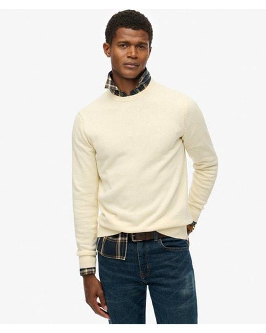 Superdry Essentials Katoenen Trui in het Natural voor heren