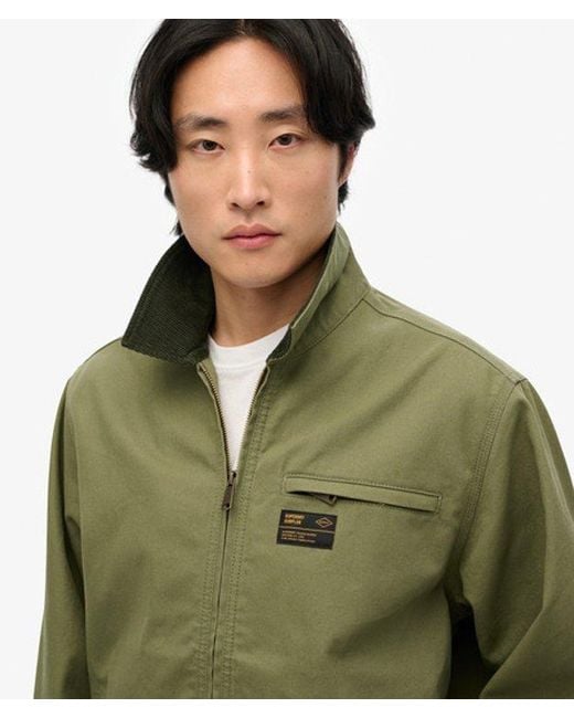 Superdry Green Cord Collar Barn Jacket for men