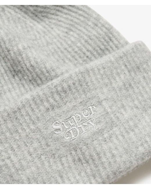 Superdry White & Co Soft Rib Knit Beanie Hat