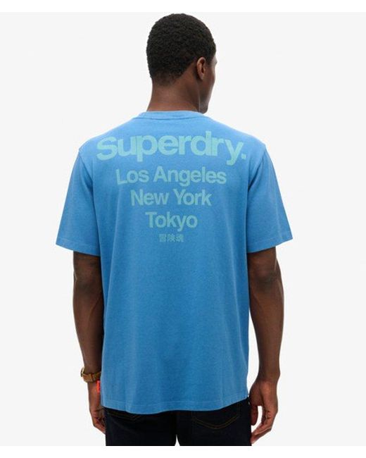 Superdry Blue & Co Core Logo City T-shirt for men
