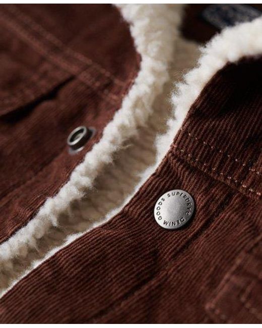Superdry Natural Sherpa Cord Trucker Jacket