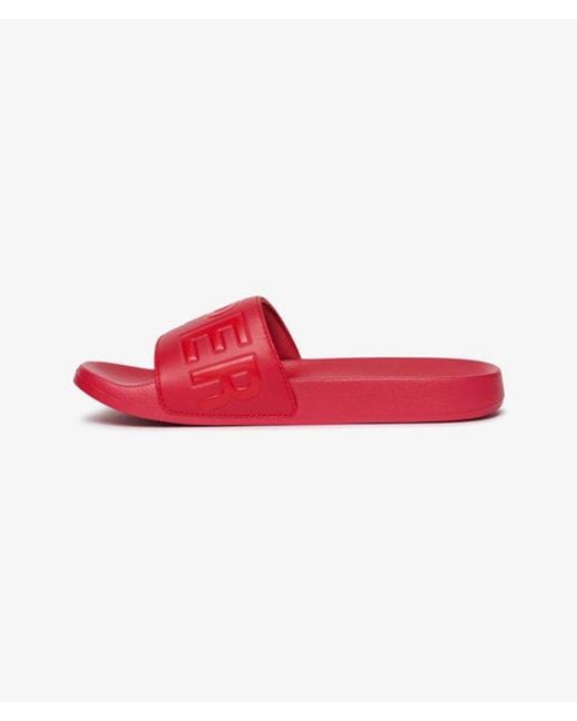 Superdry Red & Co Code Core Pool Sliders for men
