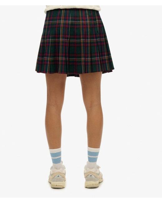 Superdry Black Check Mini Skirt
