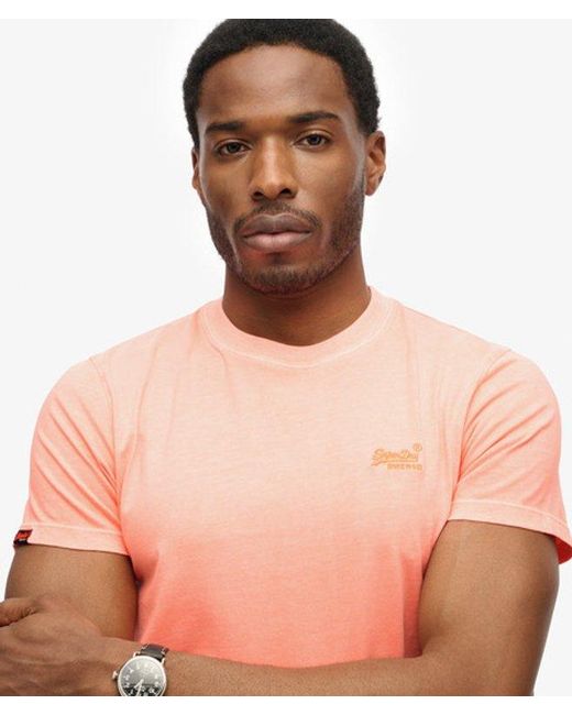 Superdry & Co Slim Fit Embroidered Logo Essential Neon T-shirt for men