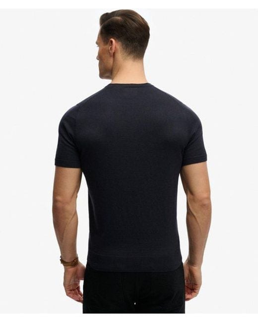 Superdry Black & Co Premium Knitted T-shirt for men