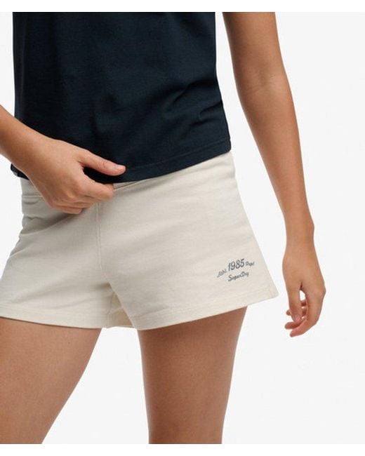 Superdry White & Co Athletic Essentials Jersey Script Shorts