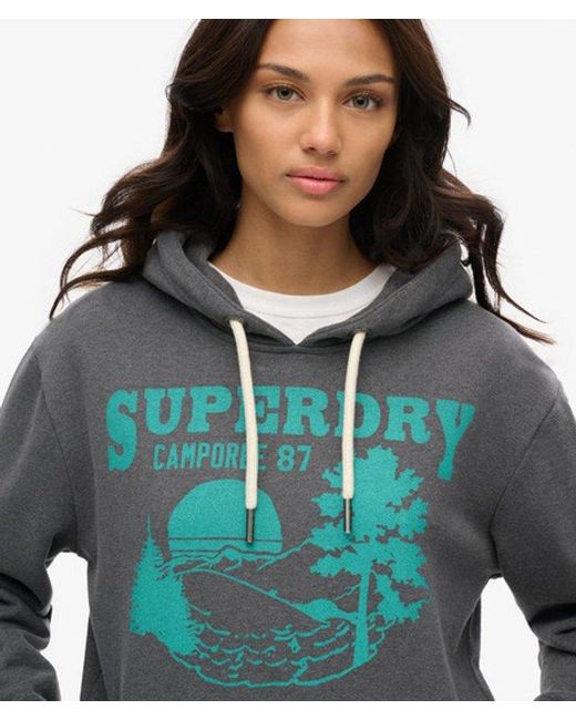Superdry Blue & Co Oversized Outdoor Graphic Hoodie